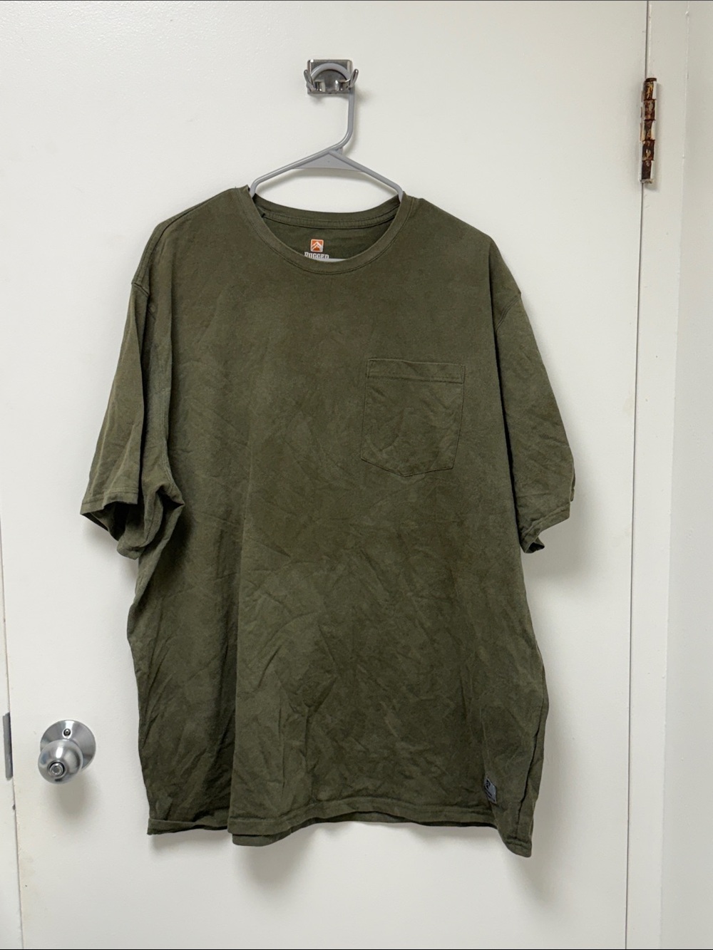 Rugged Elements Olive Crew Neck Short Sleeve Pocket Tee
